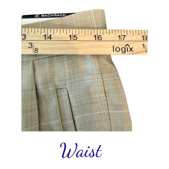 Bachrach Men’s 100% Wool Dress Pants 34W NWT Unfinished Hem - Picture 8 of 10